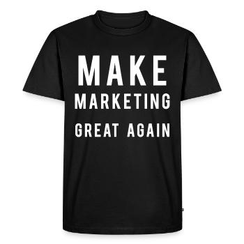 marketing - Men's Premium Organic T-Shirt - black - Front - Nico (187cm)