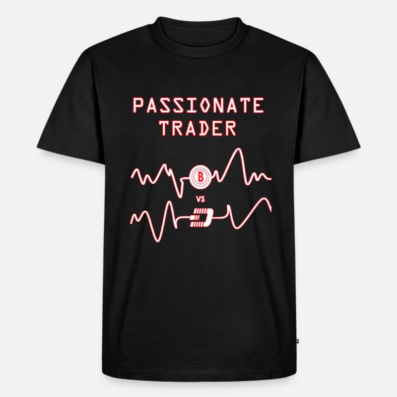 Passionierter Trader - Männer Premium Bio T-Shirt - Schwarz