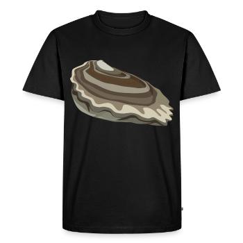 huître - T-shirt Premium bio Homme - noir - Devant - Nico (187cm)