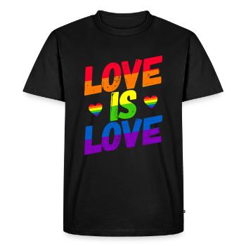 Homosexualité LGBT CSD Gay Pride - T-shirt Premium bio Homme - noir - Devant - Nico (187cm)