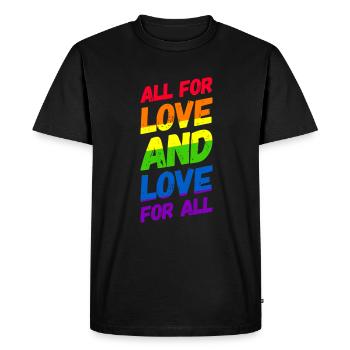 Homosexualité LGBT CSD Gay Pride - T-shirt Premium bio Homme - noir - Devant - Nico (187cm)