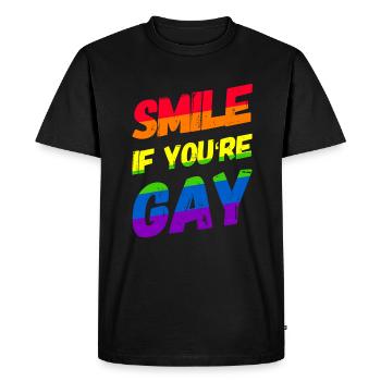 Homosexualité LGBT CSD Gay Pride - T-shirt Premium bio Homme - noir - Devant - Nico (187cm)