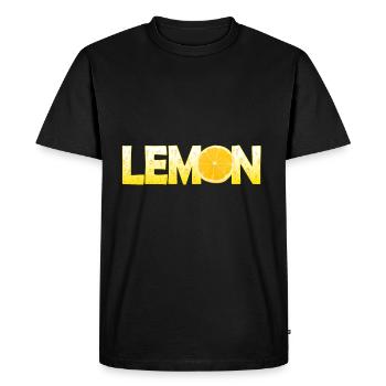 Lemon - T-shirt Premium bio Homme - noir - Devant - Nico (187cm)