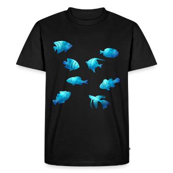 Biologie marine Biologie marine Biologiste marin - T-shirt Premium bio Homme - noir - Devant - Nico (187cm)