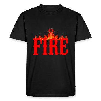 feu - T-shirt Premium bio Homme - noir - Devant - Nico (187cm)