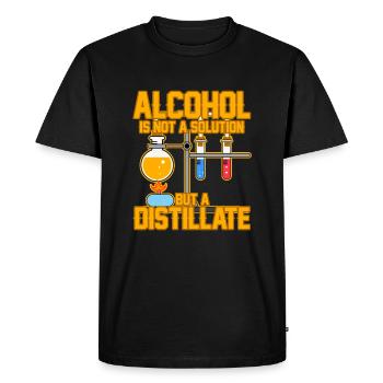 alcool - T-shirt Premium bio Homme - noir - Devant - Nico (187cm)