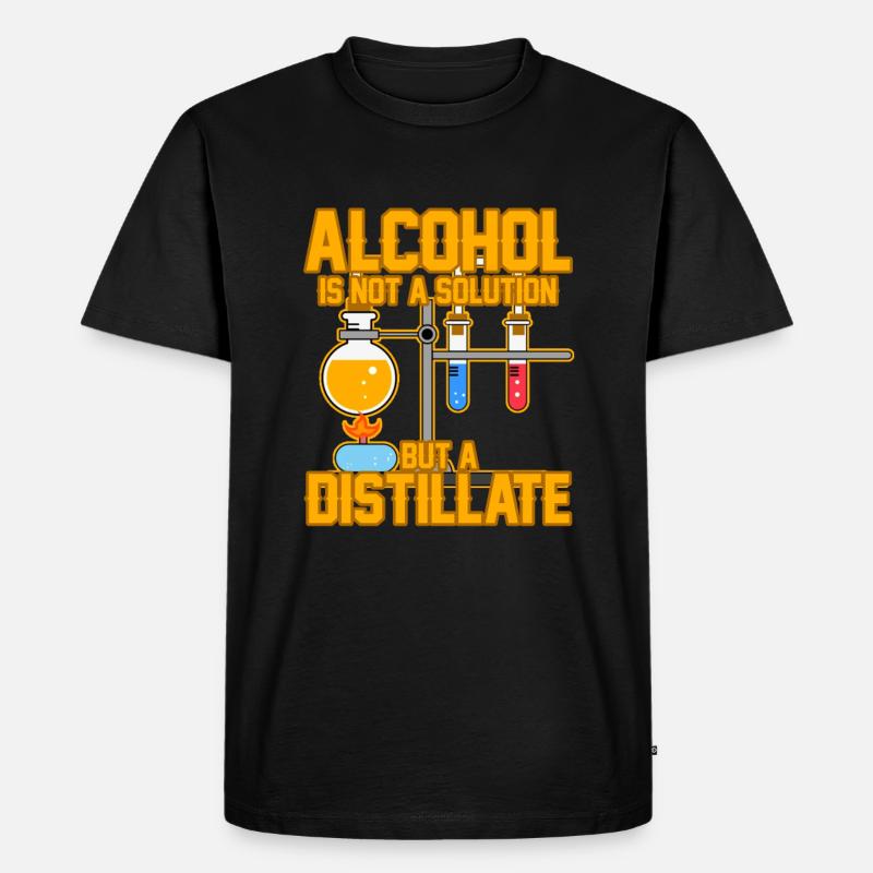 Alcohol - Männer Premium Bio T-Shirt - Schwarz