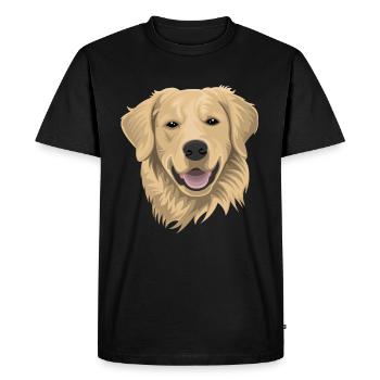 Golden retrievers - T-shirt Premium bio Homme - noir - Devant - Nico (187cm)