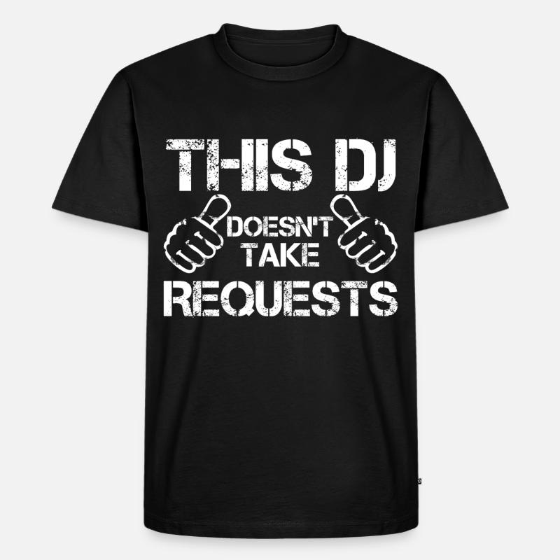 DJ - Männer Premium Bio T-Shirt - Schwarz