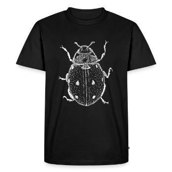 Coccinelle cadeau d'été fleur fraichement fraîche - T-shirt Premium bio Homme - noir - Devant - Nico (187cm)