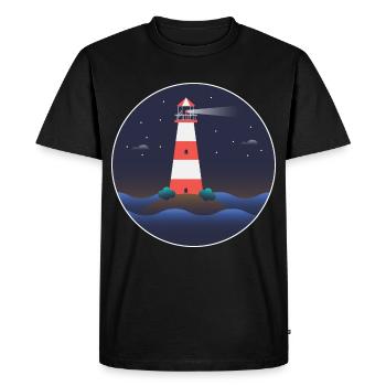 Phare, journée internationale des phares - T-shirt Premium bio Homme - noir - Devant - Nico (187cm)
