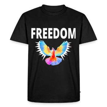 Freedom Freedom Dove Gift Funny - T-shirt Premium bio Homme - noir - Devant - Nico (187cm)
