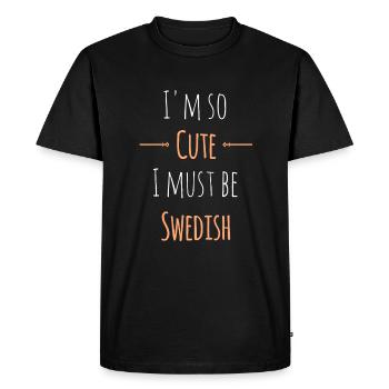 Suédois Suède Suédois bébé disant cadeau - T-shirt Premium bio Homme - noir - Devant - Nico (187cm)