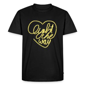 lumière - T-shirt Premium bio Homme - noir - Devant - Nico (187cm)