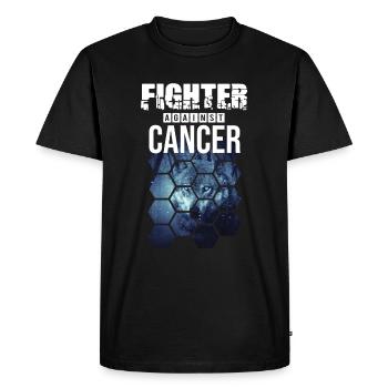 Combattant contre le cancer! Don contre le cancer - T-shirt Premium bio Homme - noir - Devant - Nico (187cm)