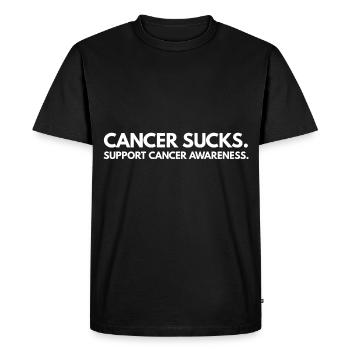 cancer sucks. support cancer awareness. - T-shirt Premium bio Homme - noir - Devant - Nico (187cm)