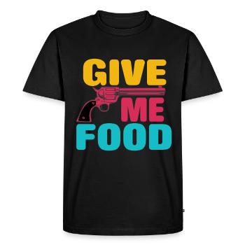 Illustration de nourriture - T-shirt Premium bio Homme - noir - Devant - Nico (187cm)