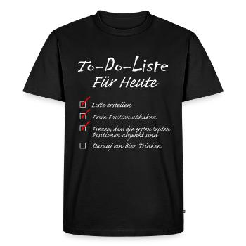 To Do Liste pour Aujourd’hui - T-shirt Premium bio Homme - noir - Devant - Nico (187cm)
