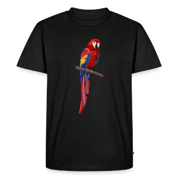 Perroquet - Perroquet Ara - T-shirt Premium bio Homme - noir - Devant - Nico (187cm)