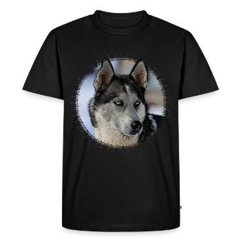 chien de traîneau - T-shirt Premium bio Homme - noir - Devant - Nico (187cm)