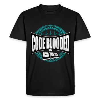 programmer - Men's Premium Organic T-Shirt - black - Front - Nico (187cm)