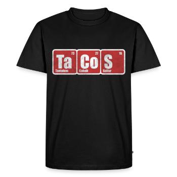 Taco - T-shirt Premium bio Homme - noir - Devant - Nico (187cm)