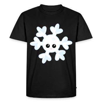 flocon de neige - T-shirt Premium bio Homme - noir - Devant - Nico (187cm)
