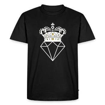 couronne de diamant - T-shirt Premium bio Homme - noir - Devant - Nico (187cm)