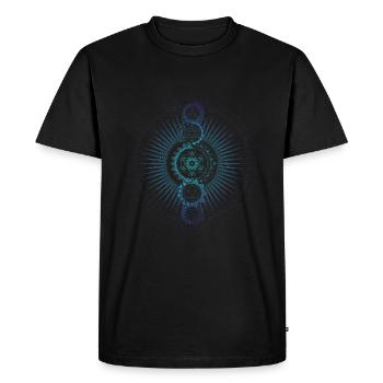 Géométrie Sacrée Dégradé De Cube De Metatron - T-shirt Premium bio Homme - noir - Devant - Nico (187cm)