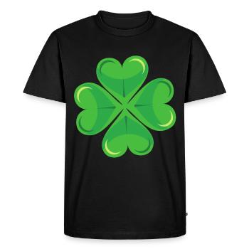 Trèfle - T-shirt Premium bio Homme - noir - Devant - Nico (187cm)