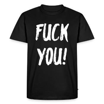 Va te faire foutre - T-shirt Premium bio Homme - noir - Devant - Nico (187cm)