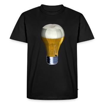 Light Beer Light beer lamp on - Men's Premium Organic T-Shirt - black - Front - Nico (187cm)