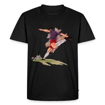 footballer - Men's Premium Organic T-Shirt - black - Front - Nico (187cm)