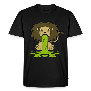 Lion pukes Lion pukes kids shirt - Men's Premium Organic T-Shirt - black - Front - Nico (187cm)