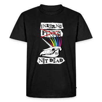 Unicorns not Dead Punk Funny Head - Men's Premium Organic T-Shirt - black - Front - Nico (187cm)