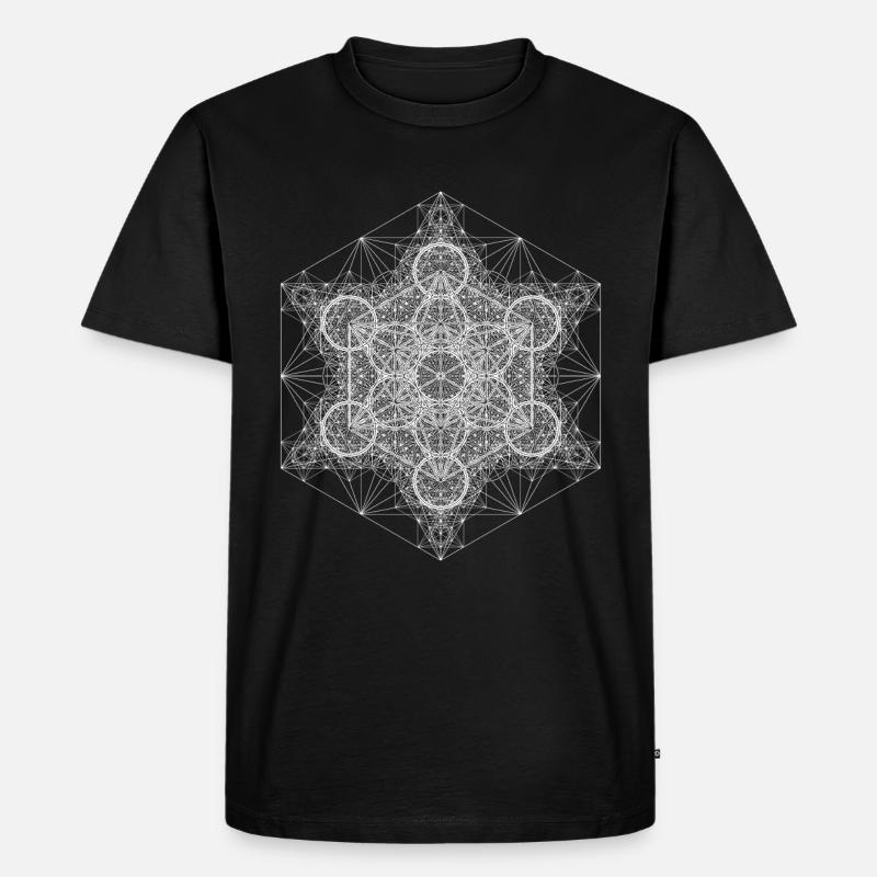Super Structure Metatrons Blanc - T-shirt Premium bio Homme - noir