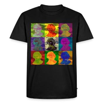 Pop art Ludwig van Beethoven - T-shirt Premium bio Homme - noir - Devant - Nico (187cm)