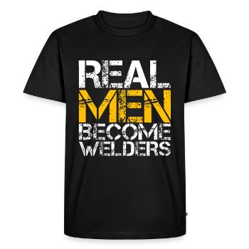 Welder - Men's Premium Organic T-Shirt - black - Front - Nico (187cm)