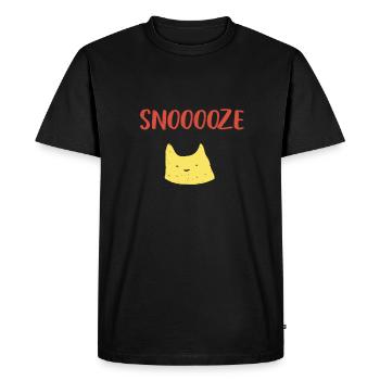 snooze cat tard riser - T-shirt Premium bio Homme - noir - Devant - Nico (187cm)