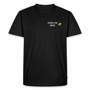 Appelle-moi maître - T-shirt Premium bio Homme - noir - Devant - Nico (187cm)