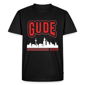 Gude Frankfurt & Hessen geschenk in Hessisch Hesse - Männer Premium Bio T-Shirt - Schwarz - Vorne - Nico (187cm)
