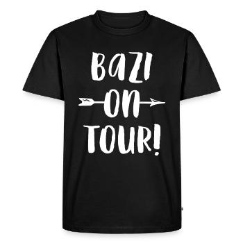 Conception de copain bavarois Bazi On Tour - T-shirt Premium bio Homme - noir - Devant - Nico (187cm)