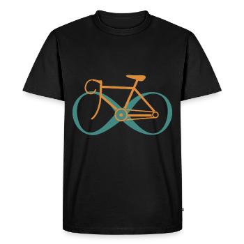 Cyclisme infini - T-shirt Premium bio Homme - noir - Devant - Nico (187cm)