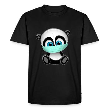 Face mask panda bear pandamy - Men's Premium Organic T-Shirt - black - Front - Nico (187cm)