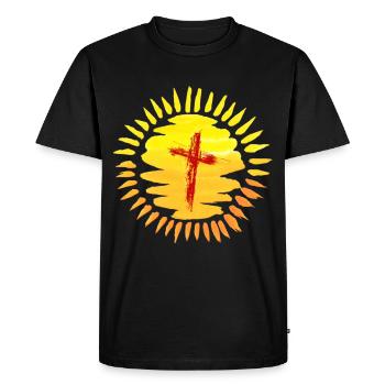 Jésus, Christ, Dieu, foi, église, chrétien - T-shirt Premium bio Homme - noir - Devant - Nico (187cm)