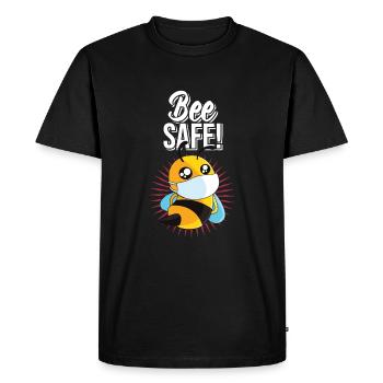 Be sure! for the corona virus times - Men's Premium Organic T-Shirt - black - Front - Nico (187cm)
