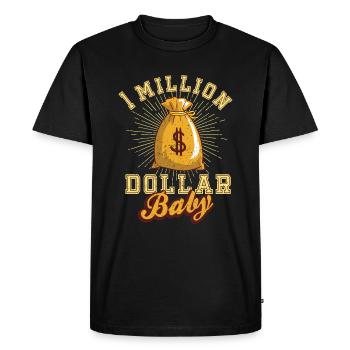 1 million dollar baby cash money gold gift idea - Men's Premium Organic T-Shirt - black - Front - Nico (187cm)