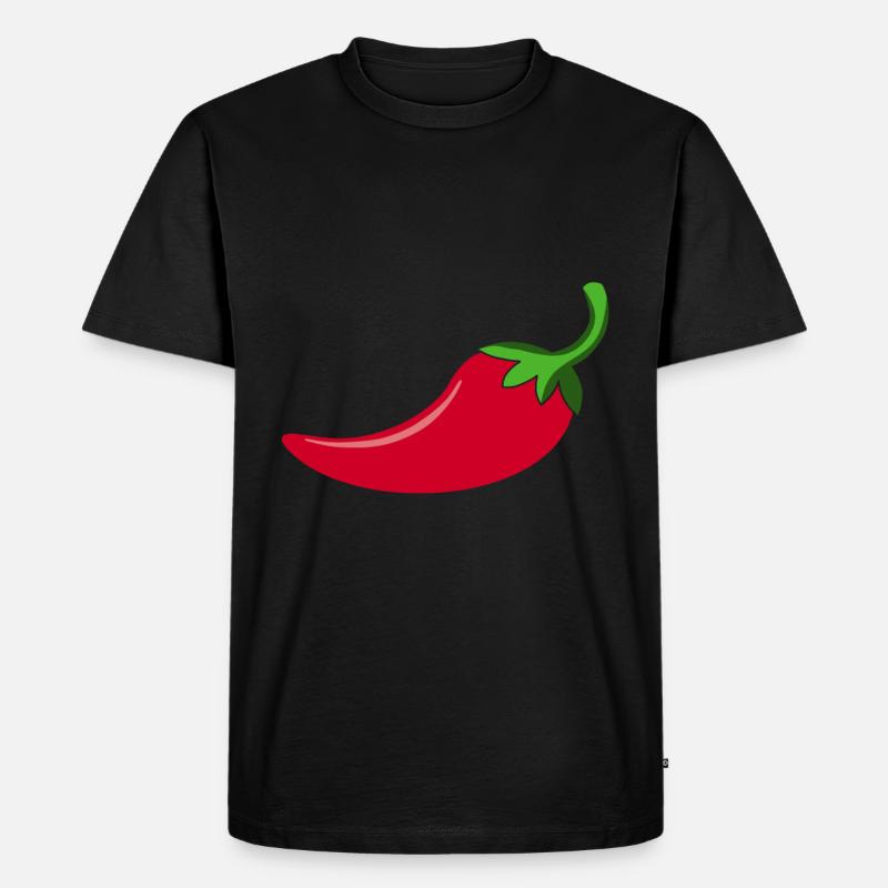 Scharfe Chilly - Männer Premium Bio T-Shirt - Schwarz