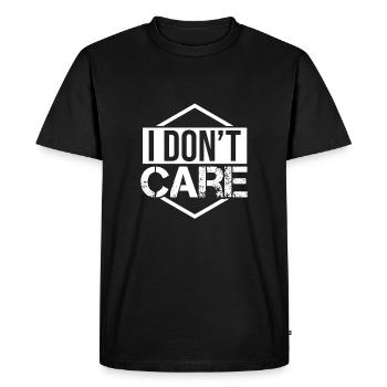 Je ne suis pas intéressé - T-shirt Premium bio Homme - noir - Devant - Nico (187cm)