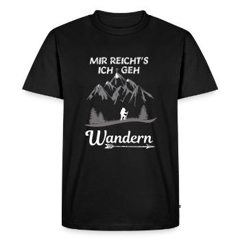 Randonnée alpinistes - je fais juste de la randonnée - T-shirt Premium bio Homme - noir - Devant - Nico (187cm)